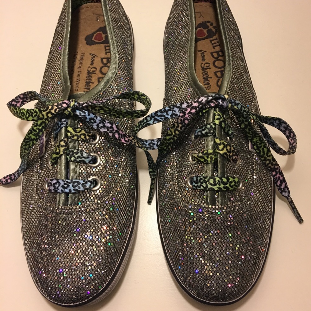 Sketchers Lil BOBS Girls Sequin Shoes~Size 3